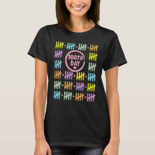 100e dag regenbooglijnen tekenen 100 dagen SC T-shirt