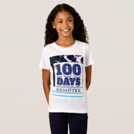 100e dag School Paars blauw blauw blauw T-shirt