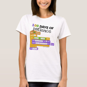 100e dag schoolcodering t-shirt