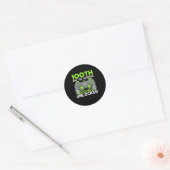 100e dag schoolgaming 100 dagen slimmere gamer ronde sticker (Envelop)