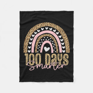 100e dag schoolleraar 100 dagen regenboogluipaard fleece deken