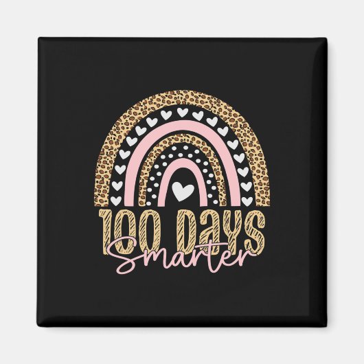 100e dag schoolleraar 100 dagen regenboogluipaard magneet (Voorkant)