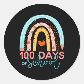 100e dag schoolleraar 100 dagen slimmer Boho Ronde Sticker