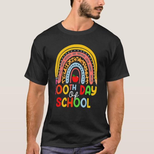 100e dag schoolleraar 100 dagen slimmer Boho T-shirt (Voorkant)