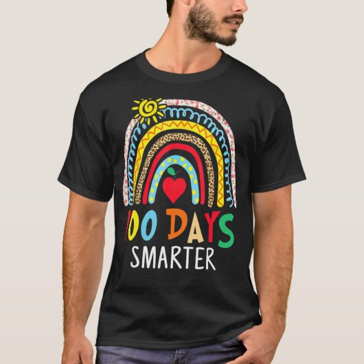 100e dag schoolleraar 100 dagen slimmere leerling t-shirt (Voorkant)