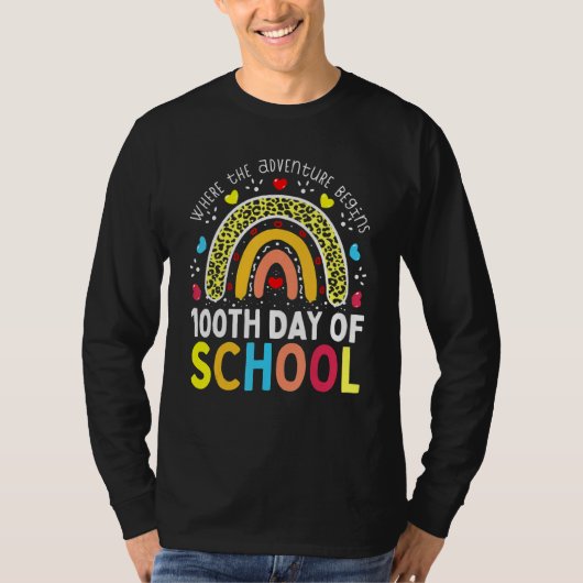 100e dag schoolleraar 100 dagen slimmere leopa t-shirt (Voorkant)