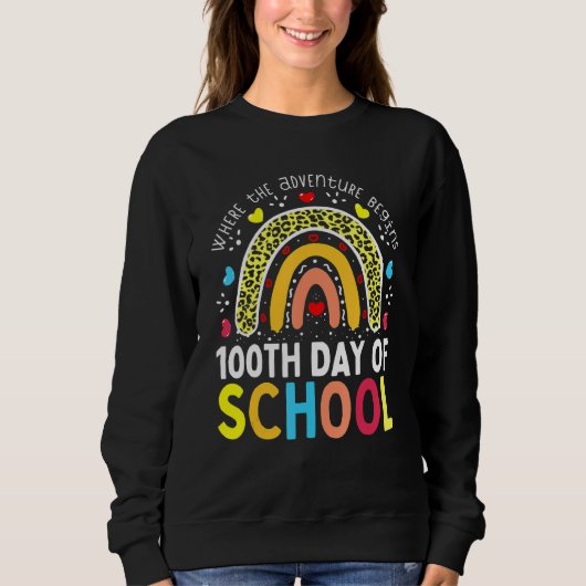 100e dag schoolleraar 100 dagen slimmere leopa trui (Voorkant)