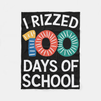 100e dag schoolleraar ik rizzed 100 dagen fleece deken