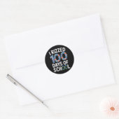 100e dag schoolleraar ik rizzed 100 dagen ronde sticker (Envelop)