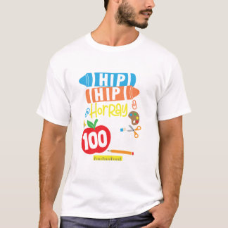 100e dag schoolleraar lange mouwen T Shirt