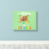 100e dag schoolontwerp 1e graad 100 dag canvas afdruk (Insitu (Houten vloer))