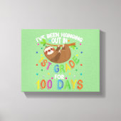 100e dag schoolontwerp 1e graad 100 dag canvas afdruk (Voorkant)