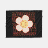 100e dag schoolretro Groovy Happy Face 100 dagen Fleece Deken (Voorkant (Horizontaal))