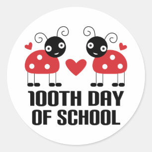 100e dag schoolverlaters schoolgeld ronde sticker