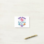 100e dag schoolvlinder 100 dagen vliegen post-it® notes (Op bureau)