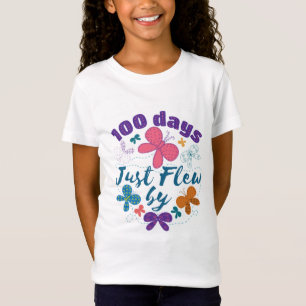 100e dag schoolvlinder 100 dagen vliegen t-shirt