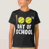 100e dag softball grappig t-shirt (Voorkant)