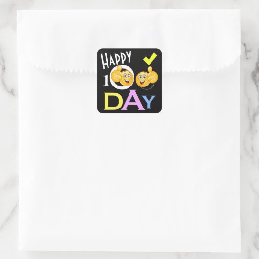 100e dag Sticker (Tas)