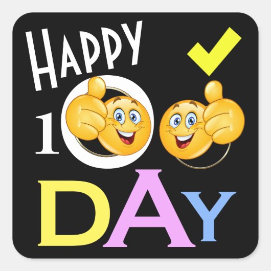 100e dag Sticker (Voorkant)