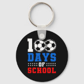 100e dag Student Boys Meisjes Voetbal Lover 100 Da Sleutelhanger (Voorkant)