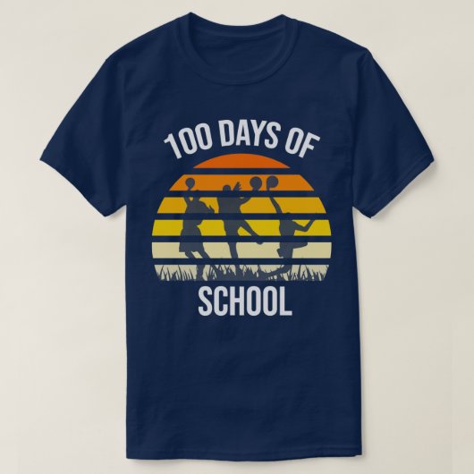 100e dag Student jongens Meisjes Basketball 100 da T-shirt (Design voorkant)