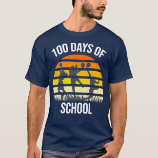 100e dag Student jongens Meisjes Basketball 100 da T-shirt