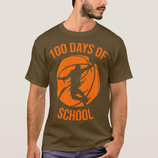 100e dag Student jongens Meisjes Basketball 100 da T-shirt