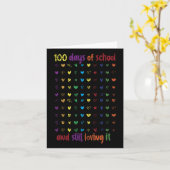 100e dag Student Meisjes Kinder Gift 100 dagen van Kaart (Gele Bloem)
