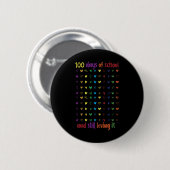 100e dag Student Meisjes Kinder Gift 100 dagen van Ronde Button 5,7 Cm (Voorkant /achterkant)