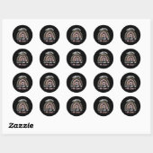 100e Dag van de 4e klas school Rainbow 100 dagen S Ronde Sticker (Vel)