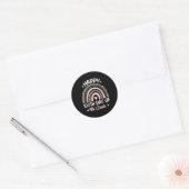 100e Dag van de 4e klas school Rainbow 100 dagen S Ronde Sticker (Envelop)