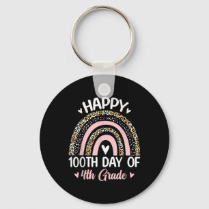 100e Dag van de 4e klas school Rainbow 100 dagen S Sleutelhanger