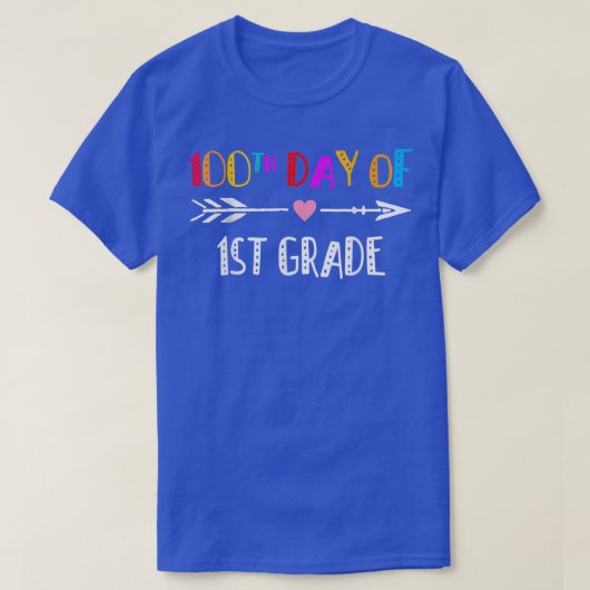 100e dag van de eerste klas leraar 100 dagen leraa t-shirt (Design voorkant)