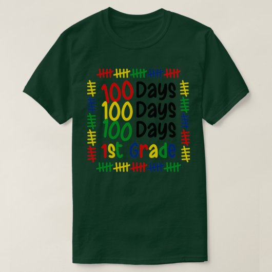100e dag van de eerste klas van de school meisjes t-shirt (Design voorkant)