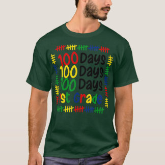 100e dag van de eerste klas van de school meisjes t-shirt