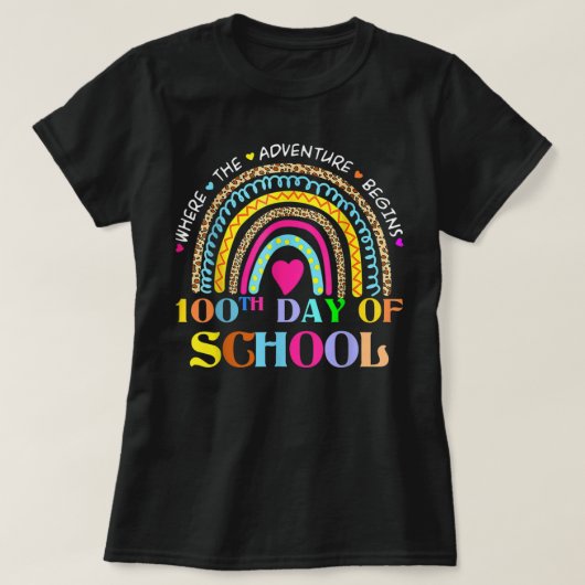 100e dag van de leerkracht van de school - 100 dag t-shirt (Design voorkant)