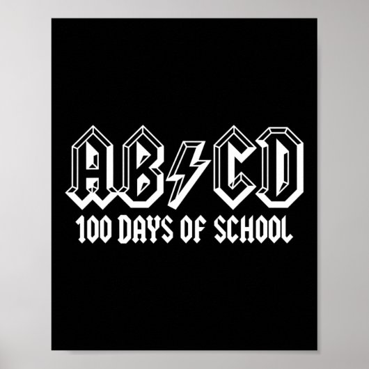100e dag van de leerkrachten Kinder kind Happy 100 Poster (Voorkant)
