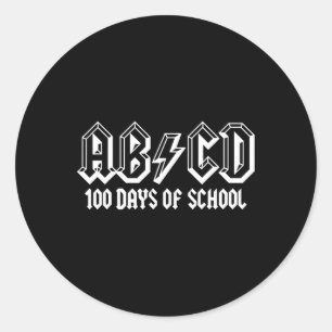 100e dag van de leerkrachten Kinder kind Happy 100 Ronde Sticker