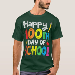 100e dag van de leerkrachten Kinder kind Happy 100 T-shirt