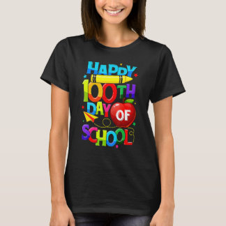 100e dag van de leerkrachten Kinder kind Happy 100 T-shirt