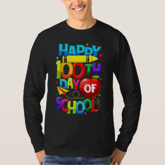 100e dag van de leerkrachten Kinder kind Happy 100 T-shirt