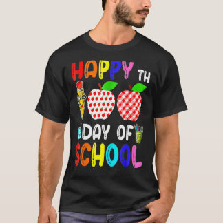 100e dag van de leerkrachten Kinder kind Happy 100 T-shirt
