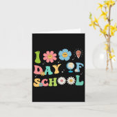 100e dag van de leerkrachten Kinderen 100 dagen of Kaart (Gele Bloem)