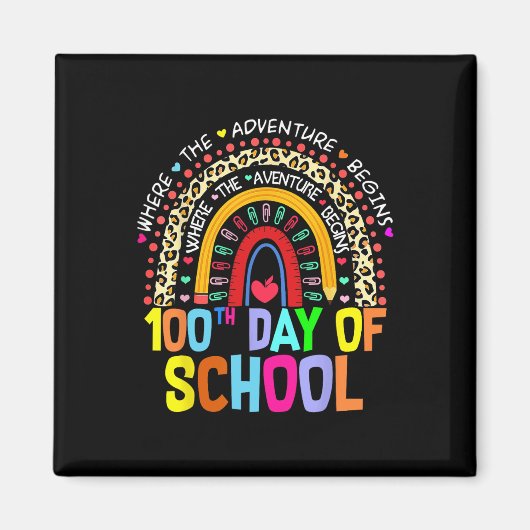 100e dag van de leerling 100 dagen slim magneet (Voorkant)