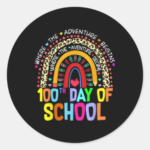 100e dag van de leerling 100 dagen slim ronde sticker
