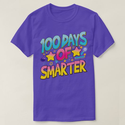 100e dag van de school, 00 dagen slimmer cadeau vo t-shirt (Design voorkant)
