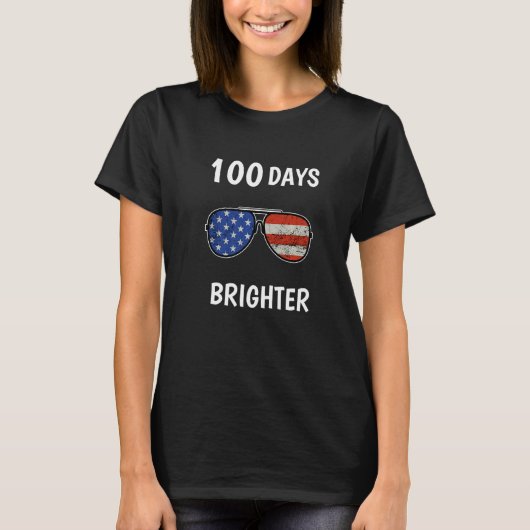 100e dag van de School 100 dagen Brighter Love S T-shirt (Voorkant)