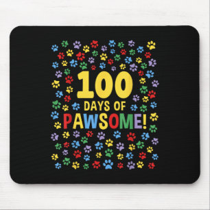 100e dag van de school 100 dagen Pawsome Dog Cat P Muismat