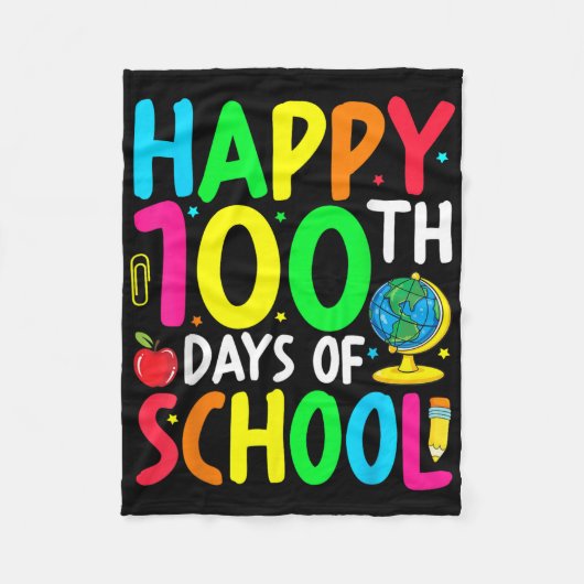 100e dag van de school 100 dagen schoolles fleece deken (Voorkant)