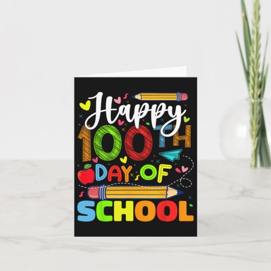 100e dag van de school 100 dagen schoolles kaart (Voorkant)